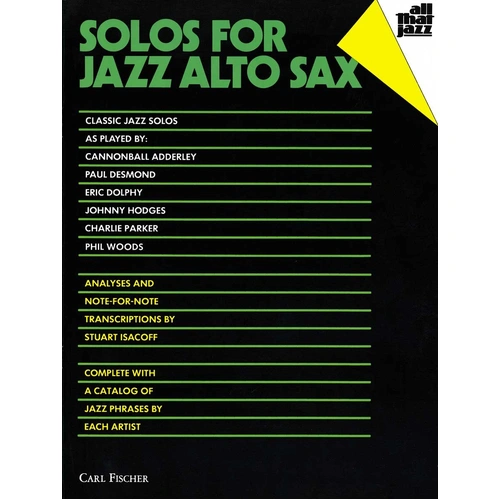 All That Jazz Solos for Alto Saxophone Sheet Music