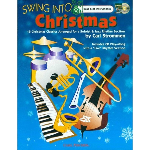 Swing Into Christmas Bass Clef Instrument Book with CD