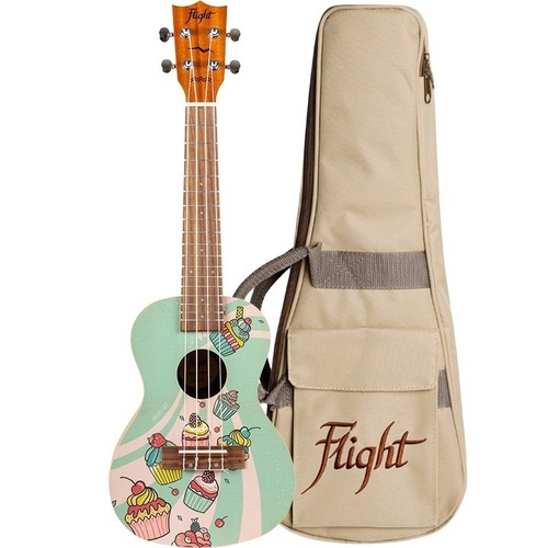 Flight AUC-33 Cupcake Concert Ukulele with Gig Bag