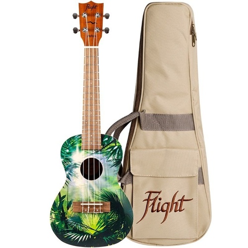 Flight AUC-33 Jungle Concert Ukulele with Gig Bag