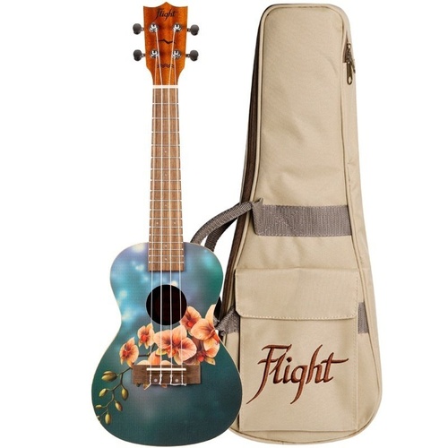 Flight AUC-33 Orchid Concert Ukulele with Gig Bag