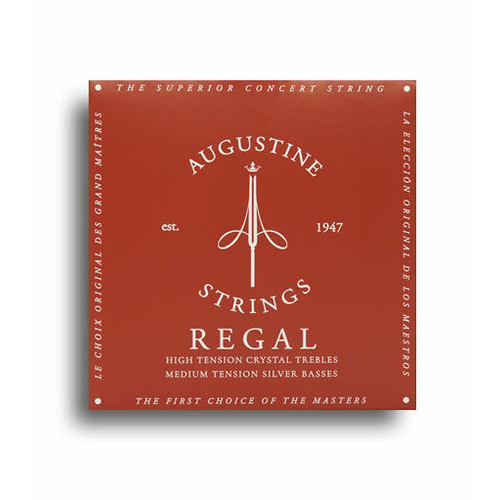 Augustine Regal Red Classical Guitar Strings - High Tension Crystal Trebles / Medium Tension Silver Basses