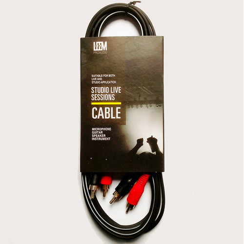 Leem 10ft Double Interconnect Cable with 2 x RCA Plugs