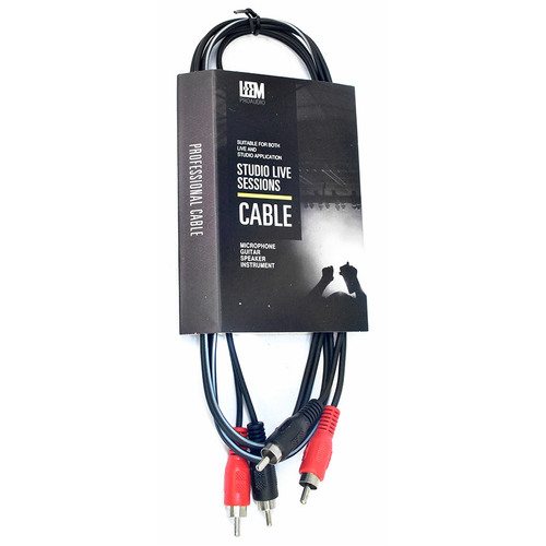 Leem 5ft Double Interconnect Cable with 2 x RCA Jack Plugs