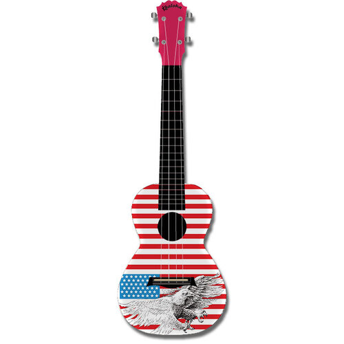 Kealoha "American Eagle" Design Concert Ukulele with Red ABS Resin Body