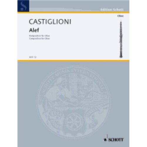 Castiglioni - Alef Composition For Oboe (Softcover Book)