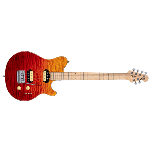 Sterling By Music Man Axis Quilted Maple Electric Guitar Spectrum Red
