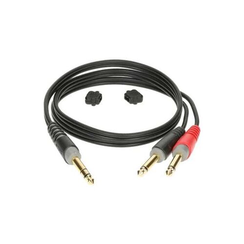 Klotz AY1-0200 2m Insert Cable 1/4" TRS - 2 x 1/4" TS Jacks