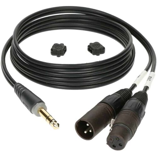 Klotz AY1X-0100 1m Insert Cable - 1/4" TRS Jack to 2 x XLR (M/F)