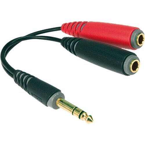 Klotz AYS-1 Short Y-Adapter 1/4" TRS to L/R 1/4" Mono Female