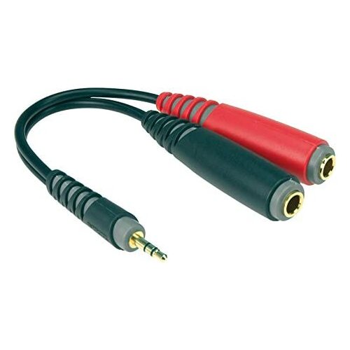 Klotz AYS-3 Short Y Adapter 1 x 6.35mm Stereo Jack Plug to 2 x 6.35mm Mono Jack sockets