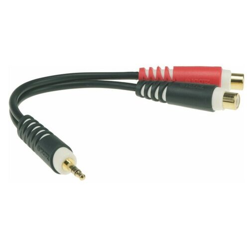 Klotz AYS-4 Short Y Adapter 1 x Jack 3.5mm Stereo - 2 x RCA Female