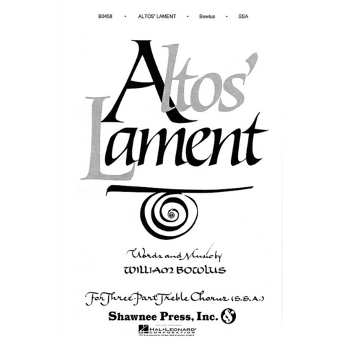 Altos Lament SSA Book