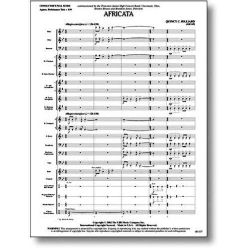 Africata (Music Score/Parts) Book
