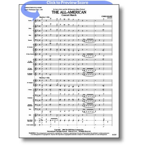 All American Dream Concert March Concert Band Score/Parts Book