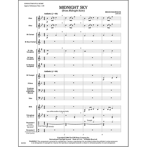 Midnight Sky from Midnight Suite by Brian Balmages, FJH Music Company, 1 page