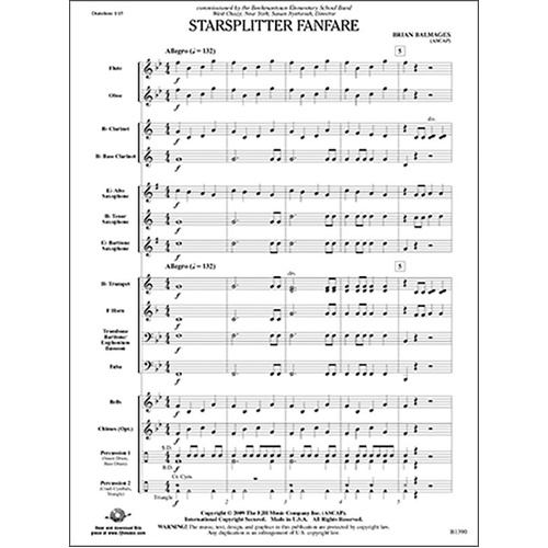 Starsplitter Fanfare CB0.5 SC/PTS by Brian Balmages - FJH Music Company
