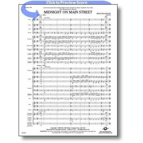 Midnight On Main Street Concert Band 5 Score/Parts Book