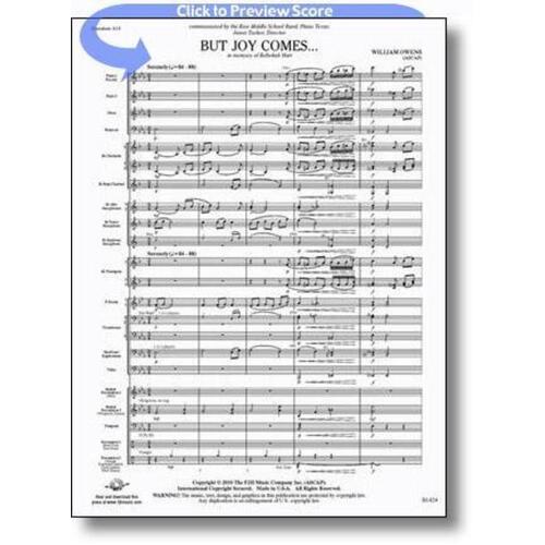 But Joy Comes Concert Band Score/Parts Book
