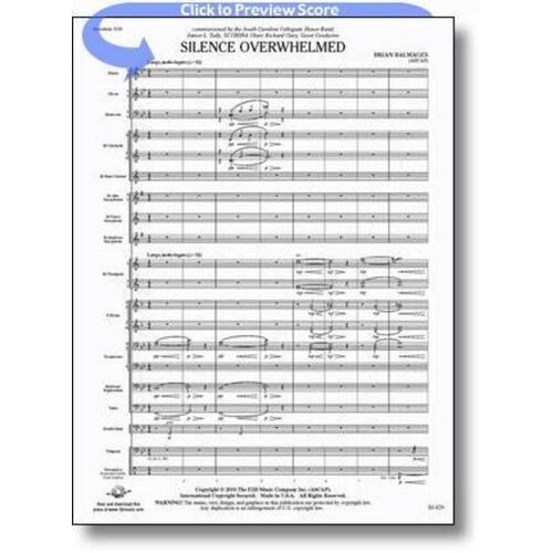 Silence Overwhelmed Concert Band Score/Parts Book