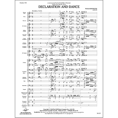 Declaration and Dance for Band by William Owens