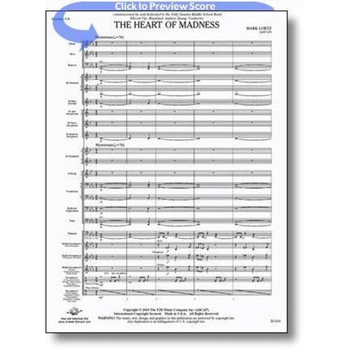 Heart Of Madness The Concert Band Score/Parts Book