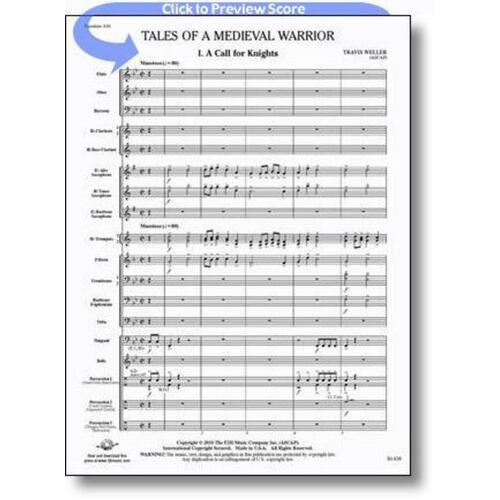 Tales Of A Medieval Warrior Concert Band 2 Score/Parts Book