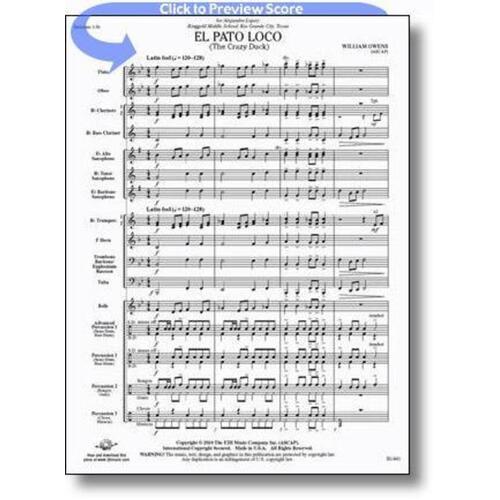 El Pato Loco Concert Band Score/Parts Book