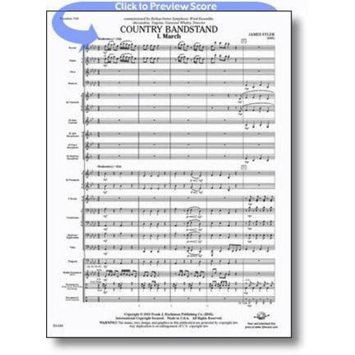 Country Bandstand Concert Band Score/Parts Book