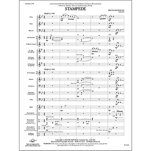 Stampede by Brian Balmages for Concert Band - FJH Music Company