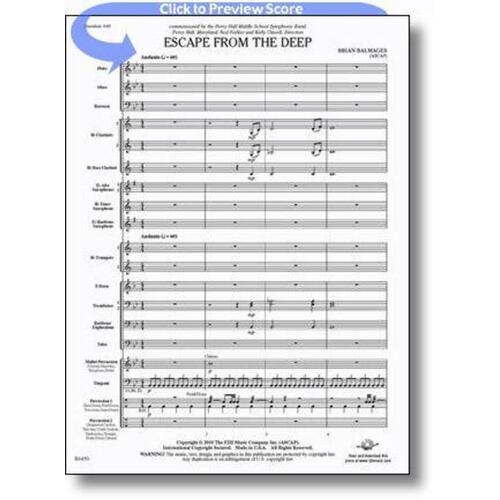 Escape From The Deep Concert Band 2.5 Score/Parts Book