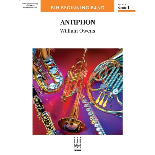 Antiphon CB1 SC/PTS by William Owens, FJH Music Company, for Band, 1 Page