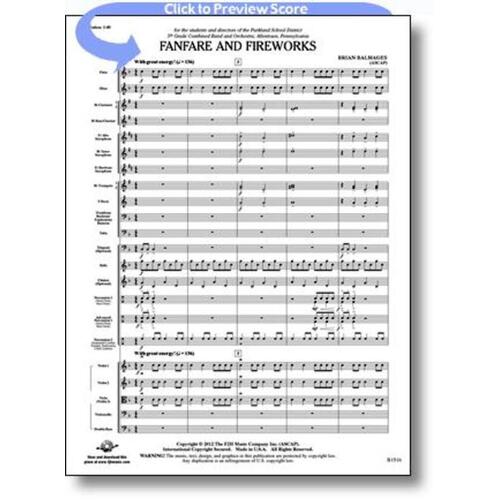 Fanfare And Fireworks Concert Band 1.5 Opt Strings Score/Parts Book