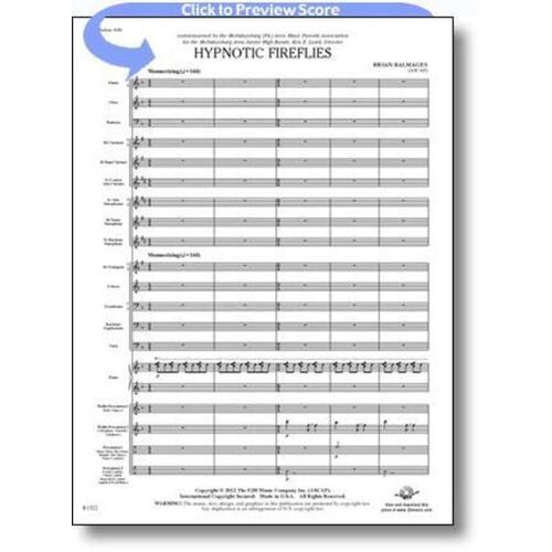 Hypianotic Fireflies Concert Band 2.5 Score/Parts Book
