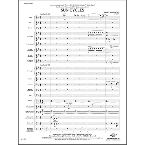 Sun Cycles by Brian Balmages for SC/PTS - FJH Music Company