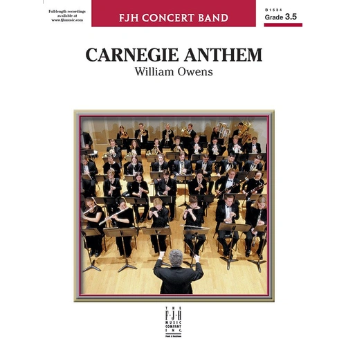 Carnegie Anthem CB3.5 SC/PTS by William Owens for Band - FJH Music Company, 1 Page