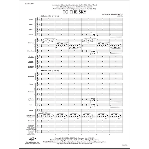 To the Sky CB4 SC/PTS by James M. Stephenson for Band - FJH Music Company