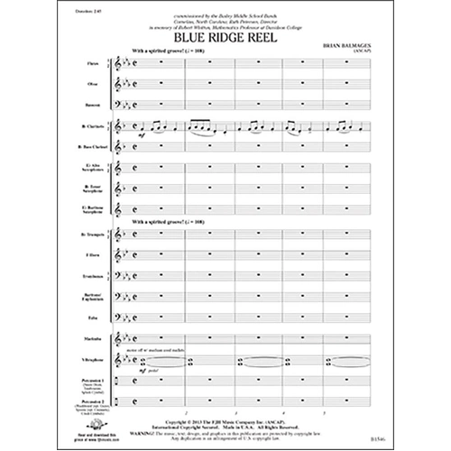 Blue Ridge Reel by Brian Balmages - FJH Music Company