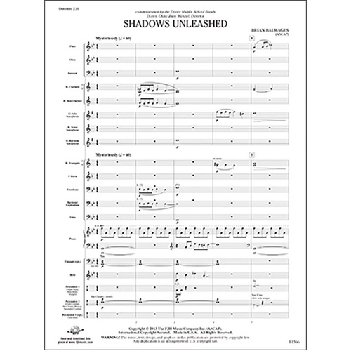 Shadows Unleashed by Brian Balmages for SC/PTS - FJH Music Company