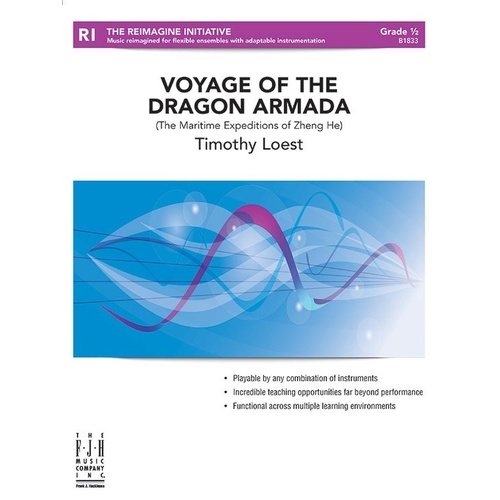 Voyage of the Dragon Armada - 3-Part Adaptable Score and Parts for Band