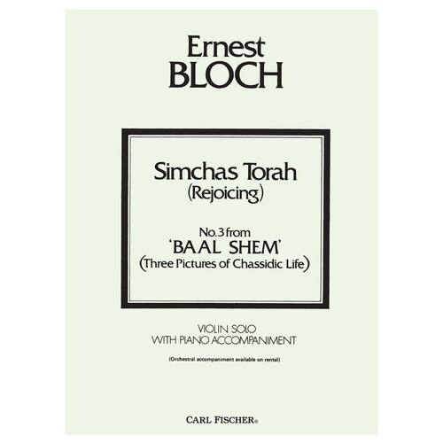 Simchas Torah Baal Shem No 3 Violin/Piano (Softcover Book)