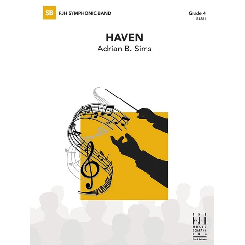 Haven CB4 SC/PTS by Adrian B. Sims, FJH Music Company, 1 page, 4:15 duration