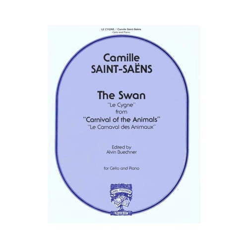 Saint-Saens - The Swan (Le Cygne) for Cello and Piano, Carl Fischer, 1 Page
