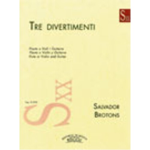 Tre Divertimenti Op 68 Flute (Or Violin)/Guitar Book