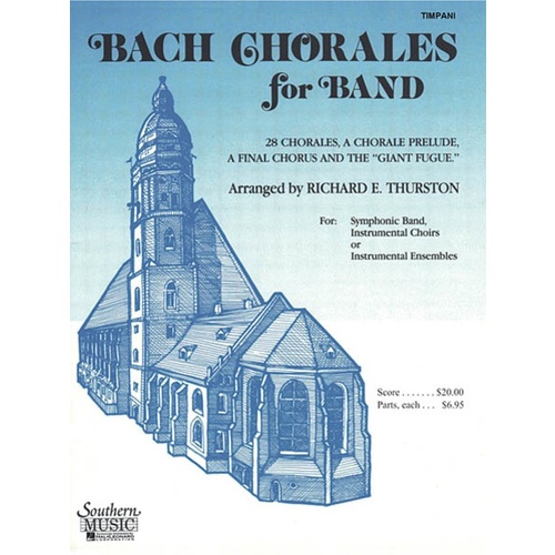 Bach Chorales For Band Timpani Book