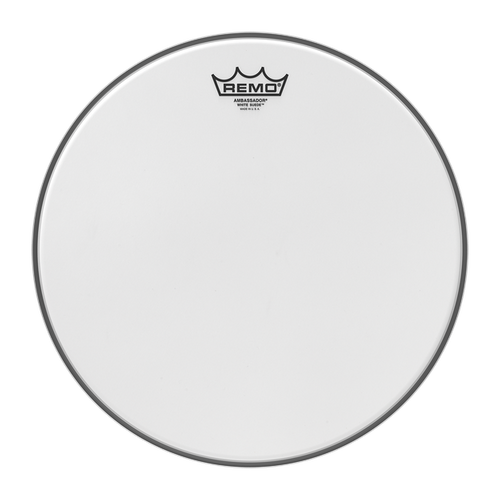 Remo BA-0812-WS Ambassador White Suede - 12"