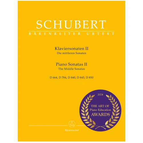 Piano Sonatas II: The Middle Sonatas - Bärenreiter Urtext Edition, Edited by Walburga Litschauer, Performance Score, Paperback, 150 Pages