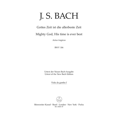 CANTATA 106 GAMBA 2 Sheet Music for Flexi and Small Ensemble