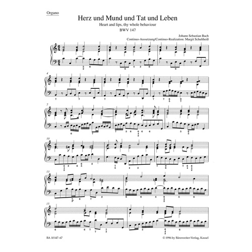 Heart And Lips, Thy Whole Behaviour BWV 147
