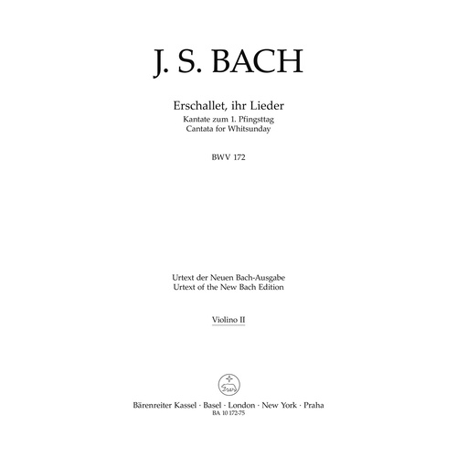 Erschallet, Ihr Lieder BWV 172